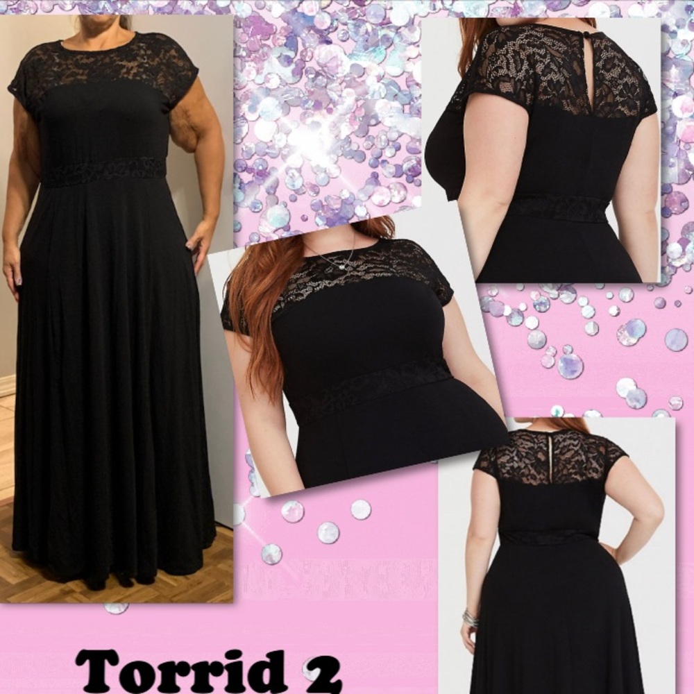 The Perfect Black lace maxi dress